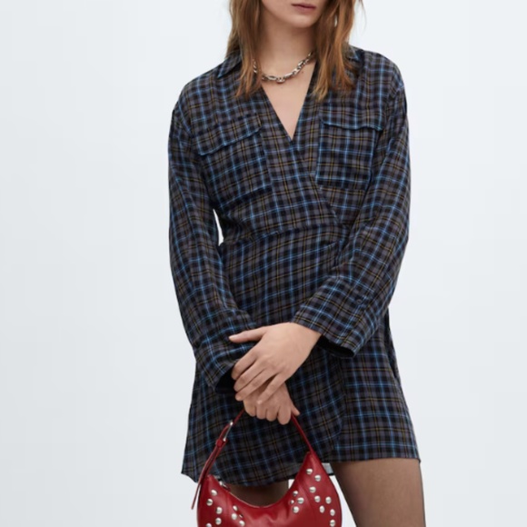 Check Wrap Dress - Picture 5 of 5